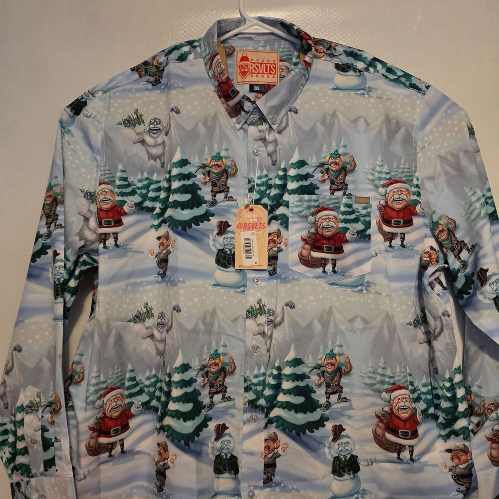 RSVLTS 3XL Mens Long Sleeve DROPZONE North Pole Teddy RARE NWT